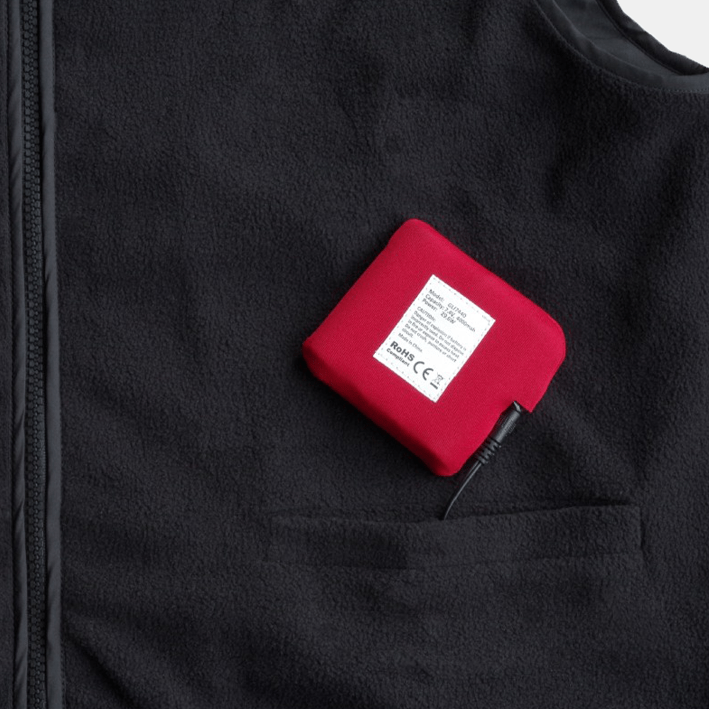 Glovii - Värmeväst Fleece Svart, Värmeväst, från Glovii, hos Heat North